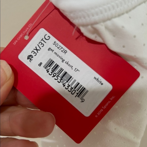 NWT SPANX 50272 Get Moving Skort 17” White Size 3X - Picture 6 of 16